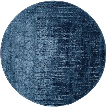 Safavieh 8 x 8 ft. Retro Power Loomed Round Area Rug; Light Blue & Blue RET2770-6065-8R